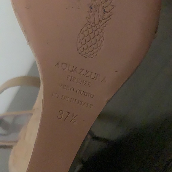 Aquazurra Minimalist PVC & Leather Wedges, Size 37.5 EU / 7 US - Picture 6 of 7